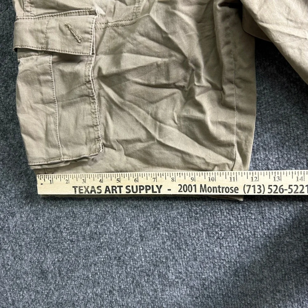 Lee Cargo Shorts Mens Size 34 Tan Khaki Relaxed Fit Cotton Utility Multi Pocket